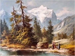 Obraz inwestycja! Jesienny Krajobraz ze sztafażem - Ludwig Muninger (1929-1997)