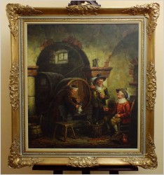 MALARSTWO AUKCYJNE! DEGUSTACJA WINA! org HEIN VAN DOREN ur. 1930r (ROZMIAR XXL)