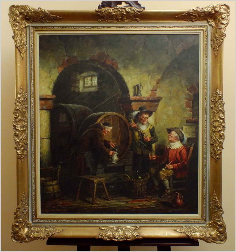 MALARSTWO AUKCYJNE! DEGUSTACJA WINA! org HEIN VAN DOREN ur. 1930r (ROZMIAR XXL)