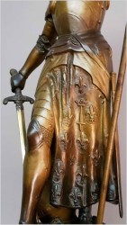 Prosto z Francji! Duża Figura Jeanne D’arc - Louis Moreau (French 1855-1919)