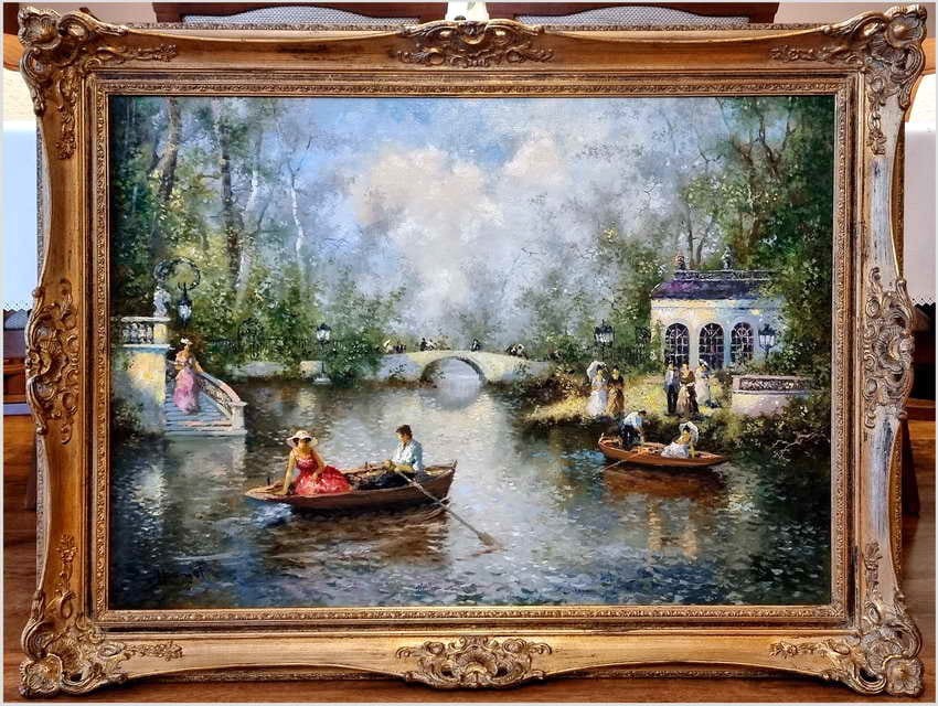 Parkowa Scena Rodzajowa - Oryg.Christian Jereczek (Henriot) *1935 