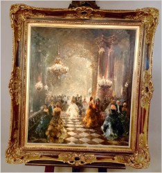 Mistrzowskie malarstwo! Scena z balu - Karl Eversberg (1895-1960)