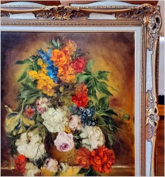 Martwa natura! Bukiet kolorowych kwiatów - Heinrich Garossa *1902