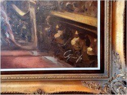 Malarstwo do salonu! Scena balu w zabytkowym wnętrzu - Constantin GRAF (Berlin *1930)