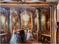 Malarstwo do salonu! Scena balu w zabytkowym wnętrzu - Constantin GRAF (Berlin *1930)