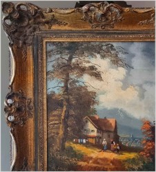 Wiejski krajobraz! Spotkanie na drodze - Heinrich Berger (1898-1977)