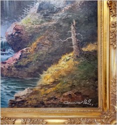 8. Wędkarz nad wodospadem w Pitztal - Gustaw Weiss/Guwe