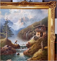 6. Wędkarz nad wodospadem w Pitztal - Gustaw Weiss/Guwe