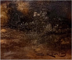 Wspaniały nokturn! Pasterka ze stadem owiec - Günter König *1926