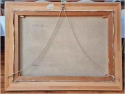 Obraz dla myśliwego! Przeprawa łosi przez mokradła - oryg. Georg Majewicz 1897-1965 