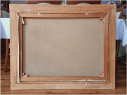 Rarytas! Zimowy pejzaż z dzikami - W.v.Kamp (120cm X 90cm)