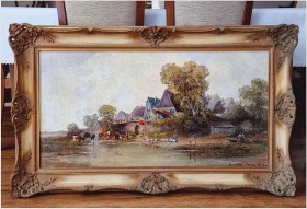 Piękna Panorama! Wiejski krajobraz - Randolf Wehn 1911r.