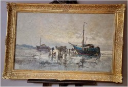 Pozycja w technice szpachlowej! Rozładunek krabów - Wim Van Norden (1917-2001)