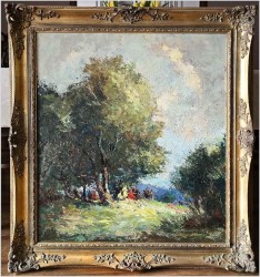 Impresjonizm! Piknik w parku  - Otto PIPPEL (1878 Łódź - 1960 Monachium)