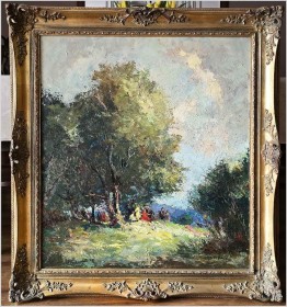 Impresjonizm! Piknik w parku  - Otto PIPPEL (1878 Łódź - 1960 Monachium)