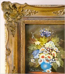 Malarstwo olejne! Bukiet kwiatów w wazonie - XXw. Poz. II
