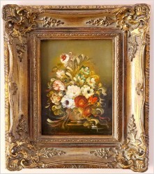 Malarstwo olejne! Bukiet kwiatów w wazonie - XXw. Poz.I