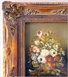 Malarstwo olejne! Bukiet kwiatów w wazonie - XXw. Poz.I