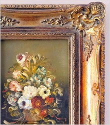 Malarstwo olejne! Bukiet kwiatów w wazonie - XXw. Poz.I