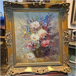 Kwiaty w technice szpachlowej - Johannes Hubertus Hendrikus BÉVORT (1917-1996)