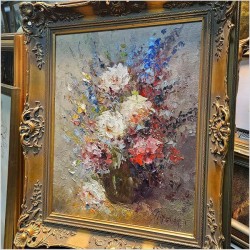 Kwiaty w technice szpachlowej - Johannes Hubertus Hendrikus BÉVORT (1917-1996)