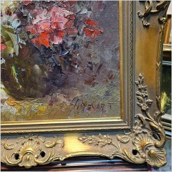 Kwiaty w technice szpachlowej - Johannes Hubertus Hendrikus BÉVORT (1917-1996)