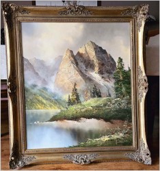 Arcydzieło! Widok na szczyty Waxenstein - Joachim Ernst Lemke *1916