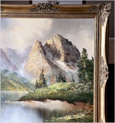 Arcydzieło! Widok na szczyty Waxenstein - Joachim Ernst Lemke *1916