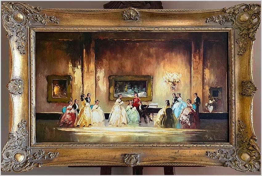 Obraz olejny! Koncert w sali balowej - Peter Otto  HEIM (1896-1966)