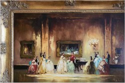 Obraz olejny! Koncert w sali balowej - Peter Otto  HEIM (1896-1966)