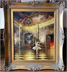 8. Duży obraz! Tańcząca baletnica - Heinz Ludwig Münnich (1921-1978)