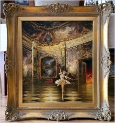 6. Duży obraz! Tańcząca baletnica - Heinz Ludwig Münnich (1921-1978)