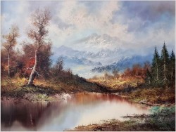 Polecamy! Piękny romantyczny krajobraz - Erich  Hartüng (1913-1992)