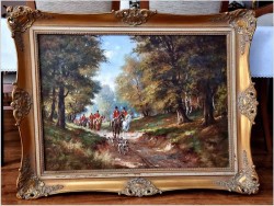 Obraz olejny! Wyjazd na polowanie - Horst Altermann (1925-1978)