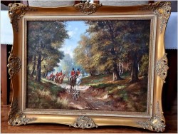 Obraz olejny! Wyjazd na polowanie - Horst Altermann (1925-1978)