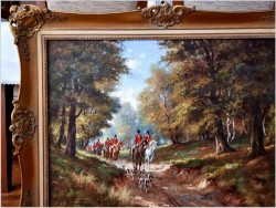 Obraz olejny! Wyjazd na polowanie - Horst Altermann (1925-1978)