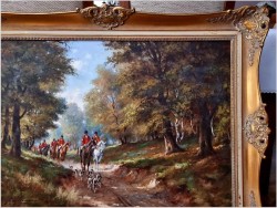 Obraz olejny! Wyjazd na polowanie - Horst Altermann (1925-1978)