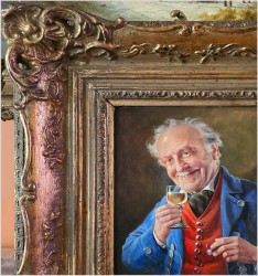 Przedwojenny obraz olejny - Prosit - Na zdrowie / Otto Kirchner (1887-1960)