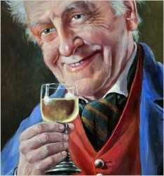 Przedwojenny obraz olejny - Prosit - Na zdrowie / Otto Kirchner (1887-1960)