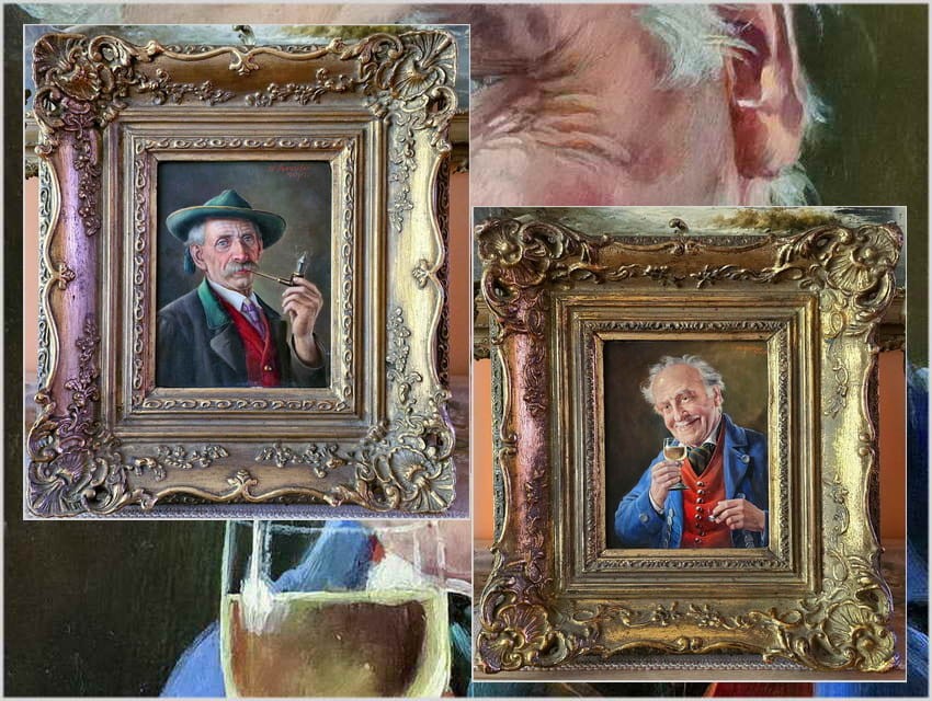 Polecamy - Obrazy olejne ! Dwa portrety do kolekcji | Taniej w Zestawie!