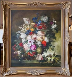 Kwiaty w stylu flamandzkim - Heinrich Garossa *1902 | Rozmiar 125cm x 105cm