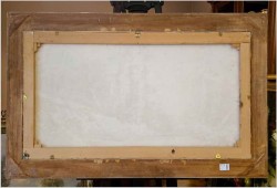 Duży obraz w technice szpachlowej! Tajemniczy las - Gustav Viber (Germany XXw.) 140cm x 80cm