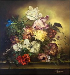 Kwiaty w stylu flamandzkim - Heinrich Garossa *1902