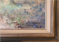 Malarstwo impresjonistyczne! Wiejski krajobraz. Piknik w lesie - Clausmeier *1919