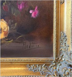 Pałacowe kwiaty w wazonie - Louisa Medina (ur. 1911 Padwa)