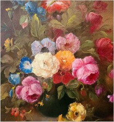 Pałacowe kwiaty w wazonie - Louisa Medina (ur. 1911 Padwa)