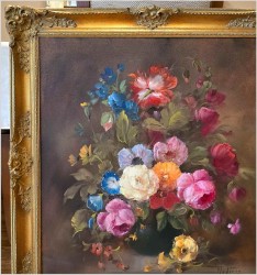 Pałacowe kwiaty w wazonie - Louisa Medina (ur. 1911 Padwa)