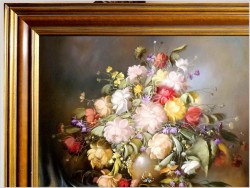 Obraz olejny! Bukiet flamandzkich kwiatów - Gerhard Merfort *1927