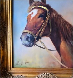 Obraz olejny! Wspaniały portret konia - Gerhard Merfort *1927