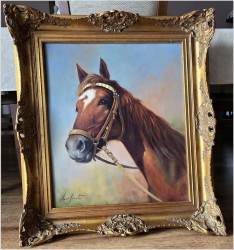 Obraz olejny! Wspaniały portret konia - Gerhard Merfort *1927